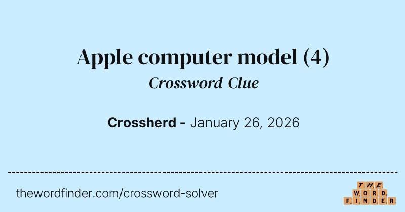 Apple computer model crossword clue image