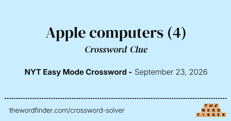 Apple computers crossword clue image