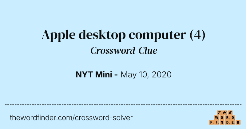 Apple desktop computer crossword clue image