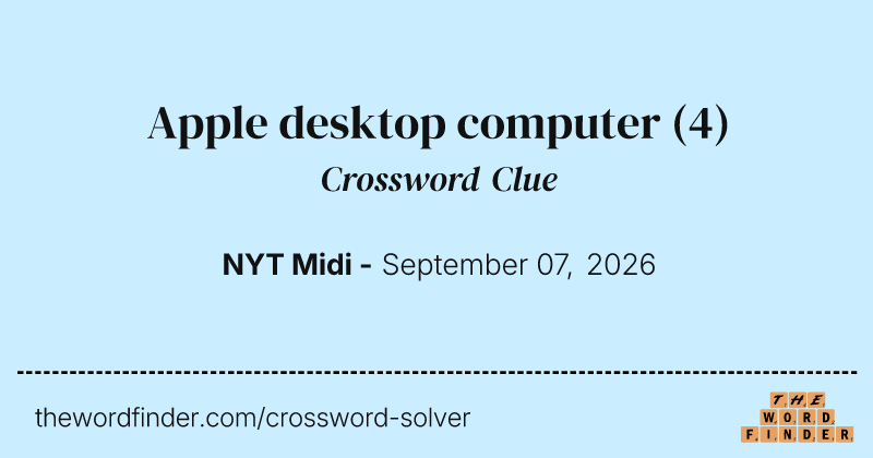Apple desktop computer crossword clue image