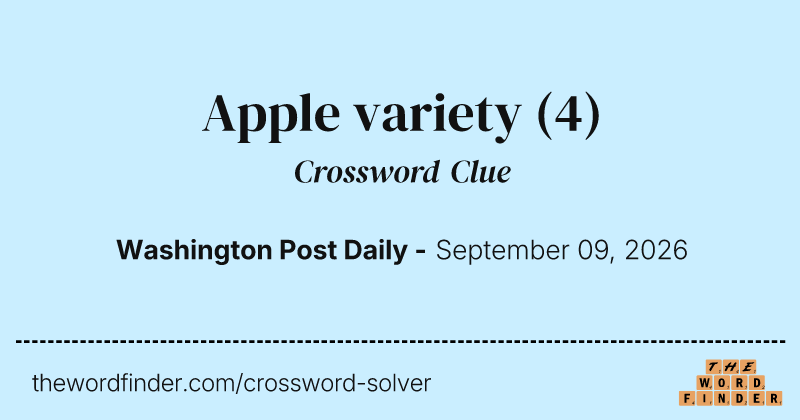 Apple variety crossword clue image
