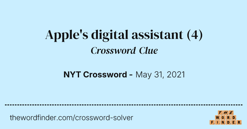Apple's digital assistant crossword clue image