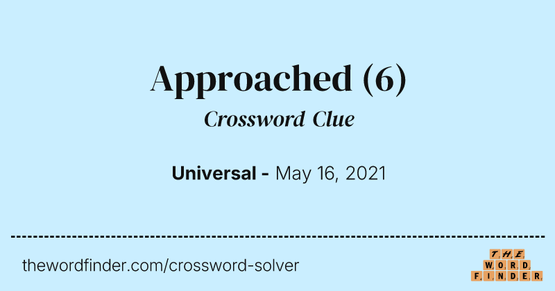 Approached crossword clue image