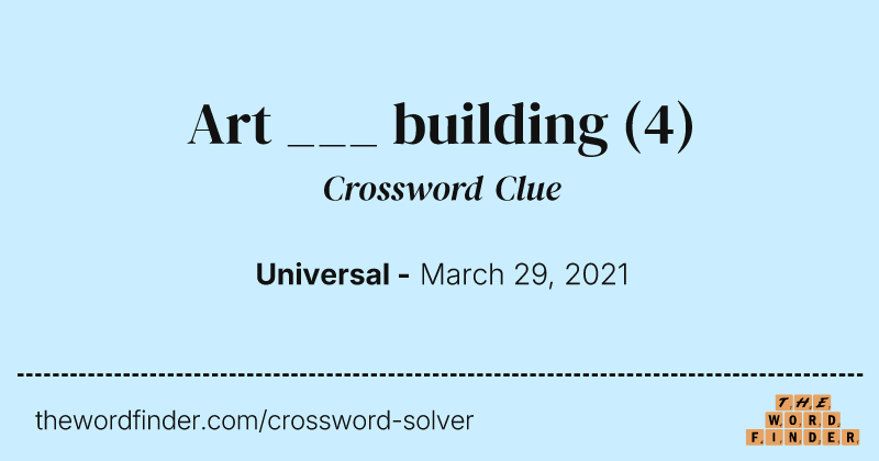 Art ___ building crossword clue image
