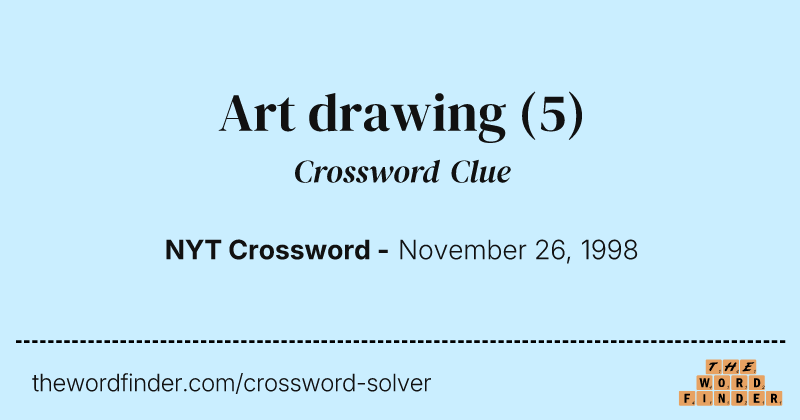 Art drawing crossword clue image