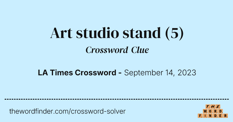 Art studio stand crossword clue image