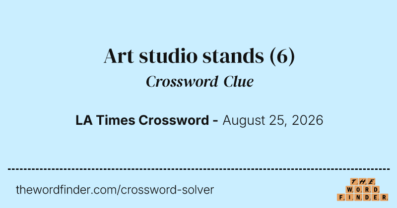 Art studio stands crossword clue image