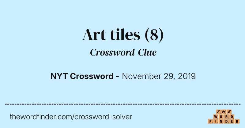Art tiles crossword clue image