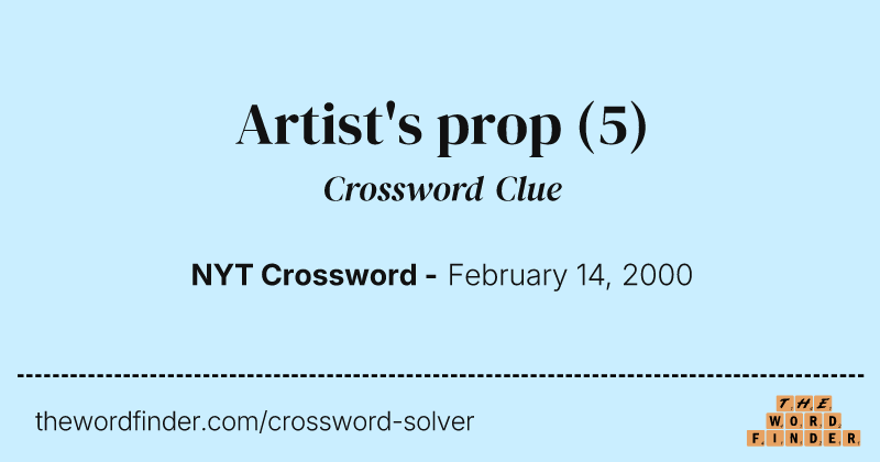 Artist's prop crossword clue image