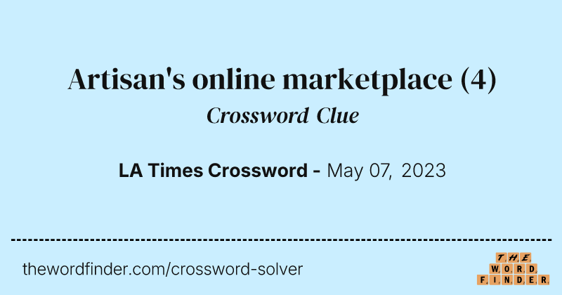 Artisan's online marketplace crossword clue image