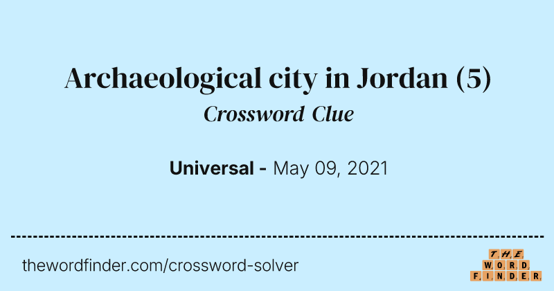 Archaeological city in Jordan crossword clue image