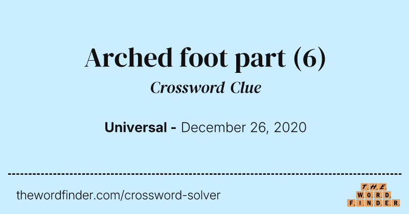 Arched foot part crossword clue image