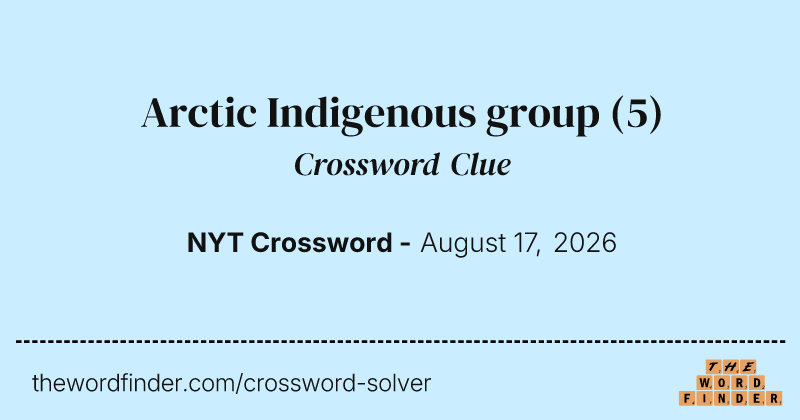 Arctic Indigenous group crossword clue image