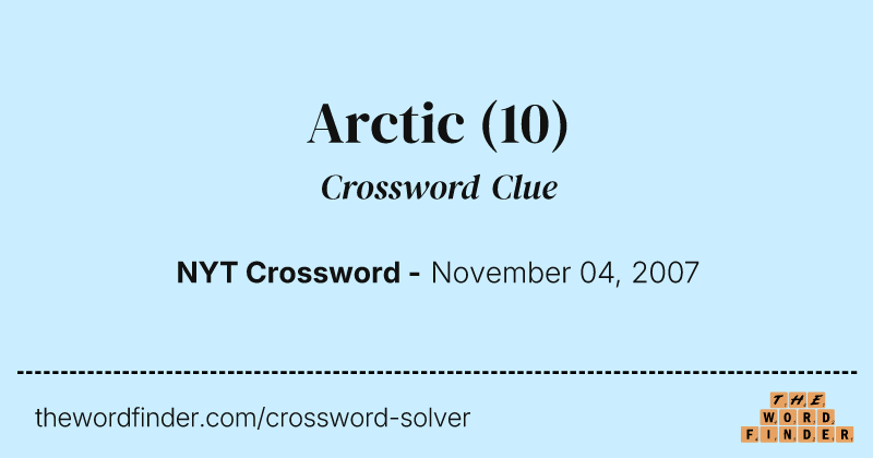Arctic crossword clue image