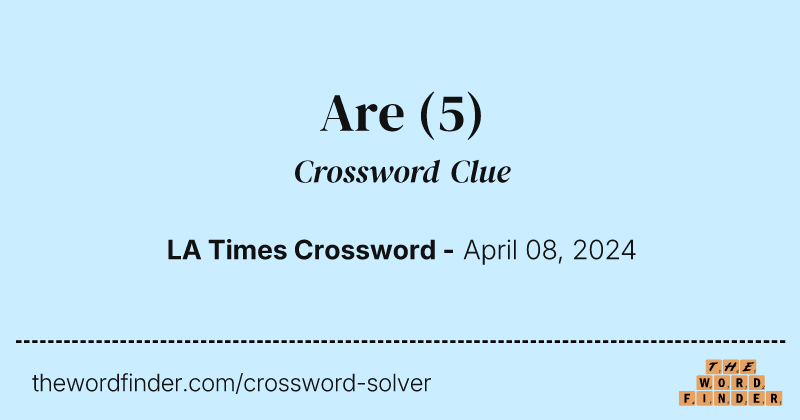 Are crossword clue image