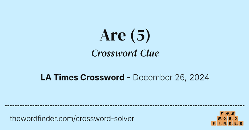 Are crossword clue image