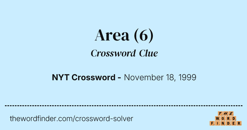 Area crossword clue image