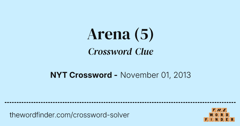 Arena crossword clue image