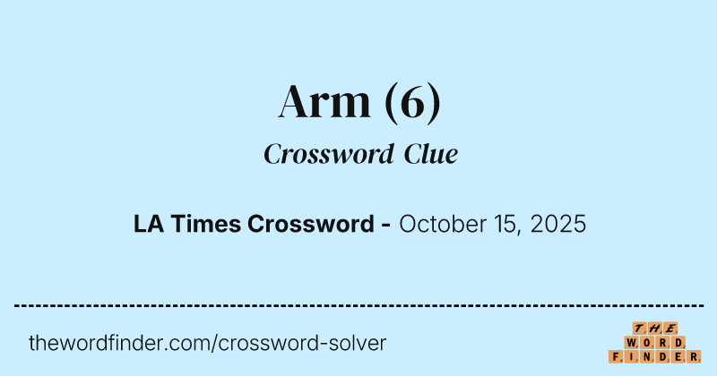 Arm crossword clue image