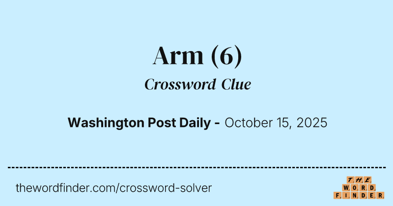 Arm crossword clue image