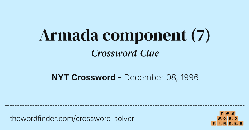 Armada component crossword clue image