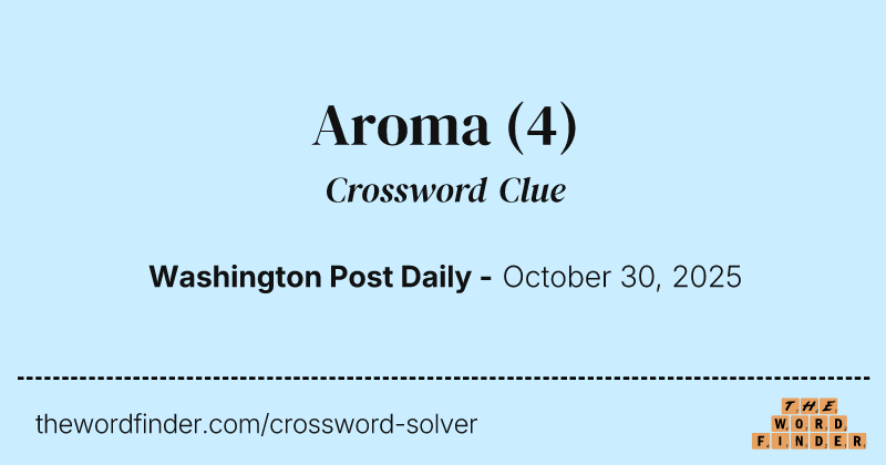 Aroma crossword clue image