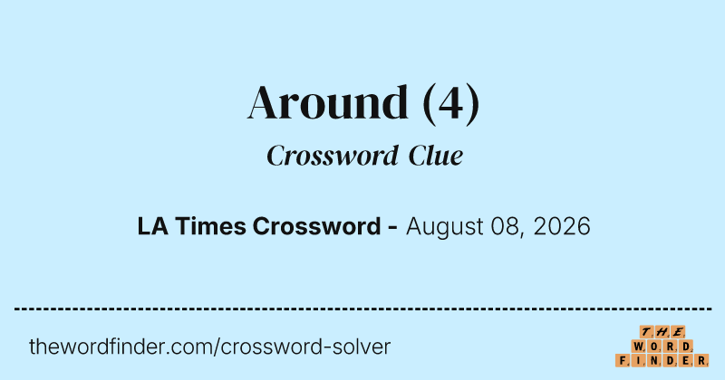 Around crossword clue image
