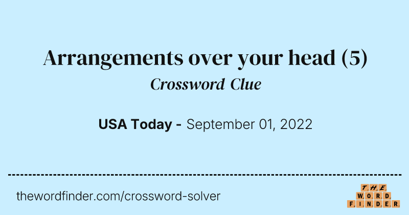 Arrangements over your head crossword clue image