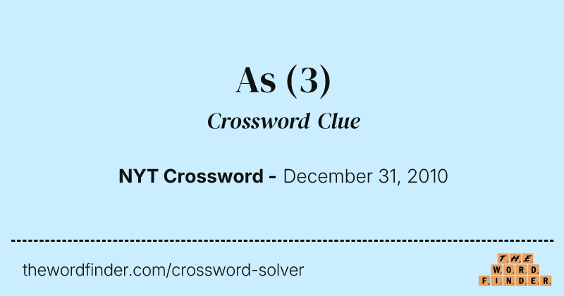 As crossword clue image