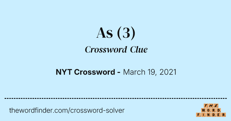 As crossword clue image