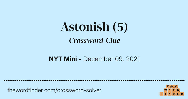 Astonish crossword clue image