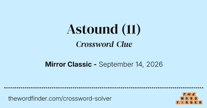 Astound crossword clue image