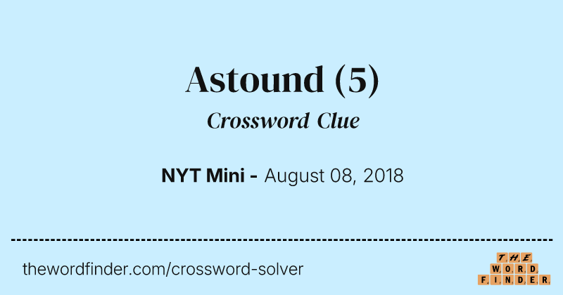 Astound crossword clue image