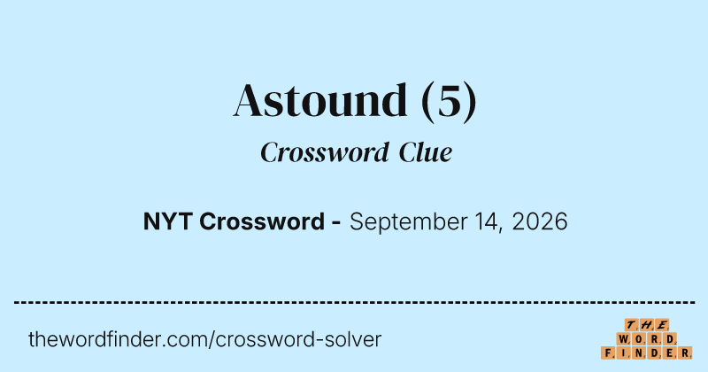 Astound crossword clue image