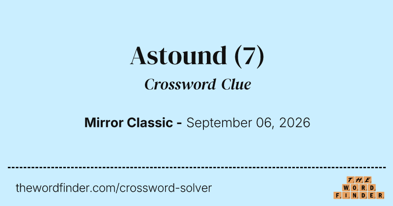 Astound crossword clue image