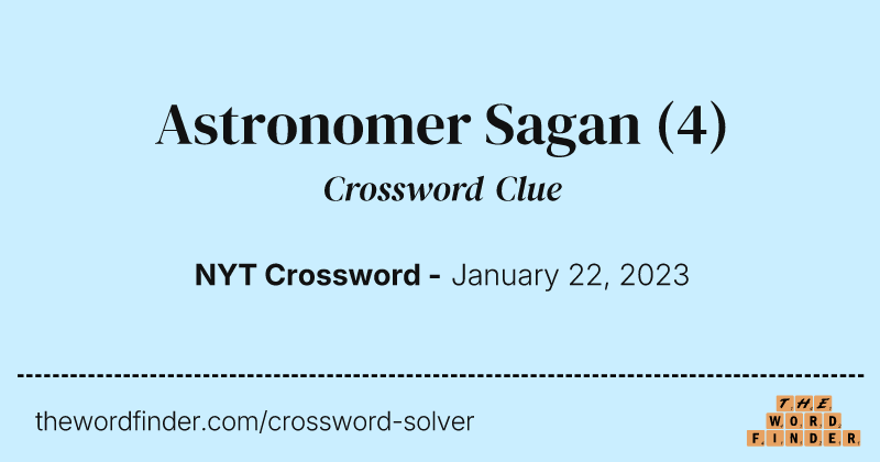 Astronomer Sagan crossword clue image