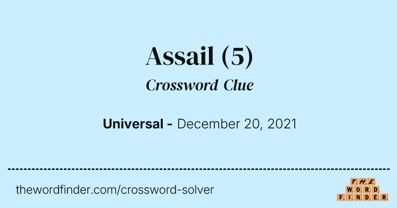 Assail crossword clue image