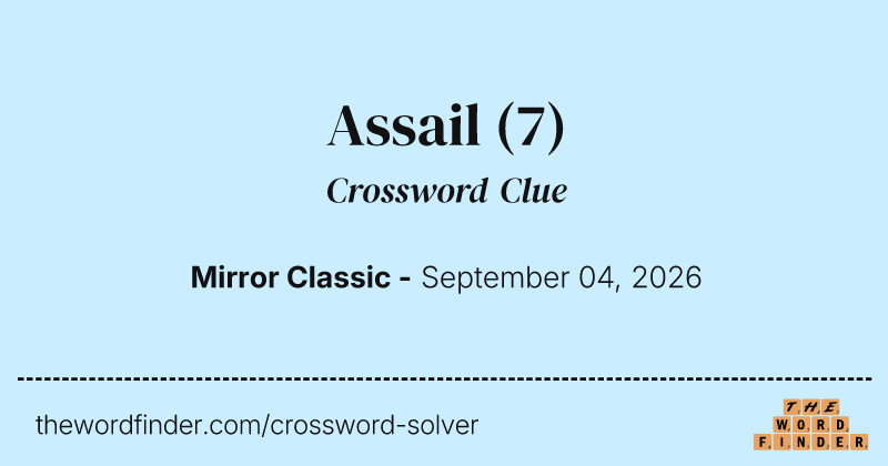Assail crossword clue image