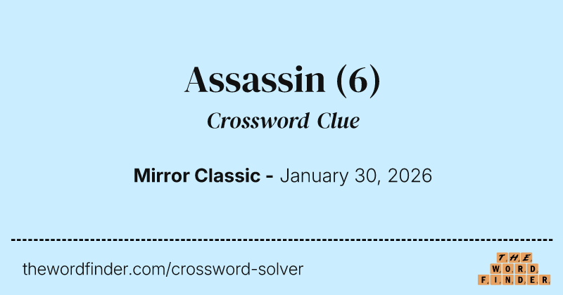 Assassin crossword clue image