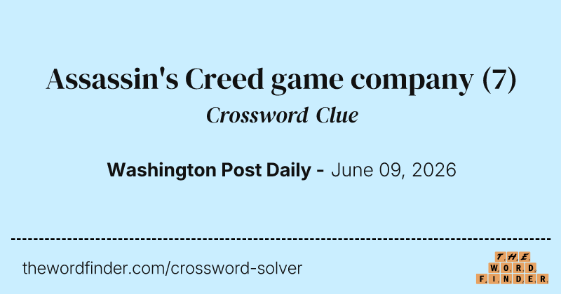 Assassin's Creed game company crossword clue image