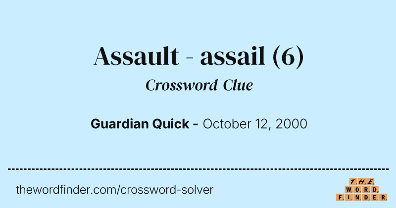 Assault - assail crossword clue image