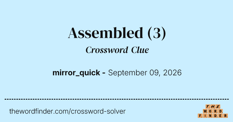 Assembled crossword clue image
