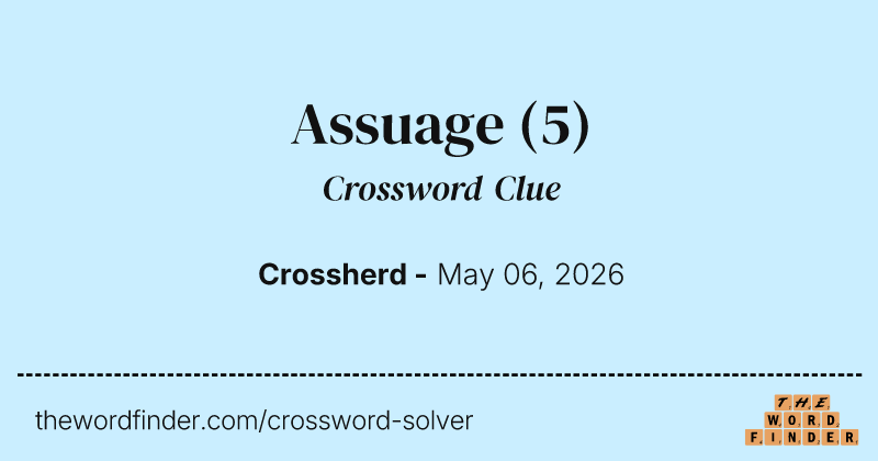Assuage crossword clue image