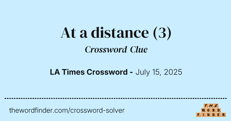 At a distance crossword clue image