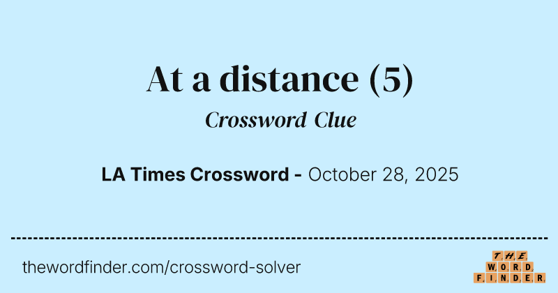 At a distance crossword clue image