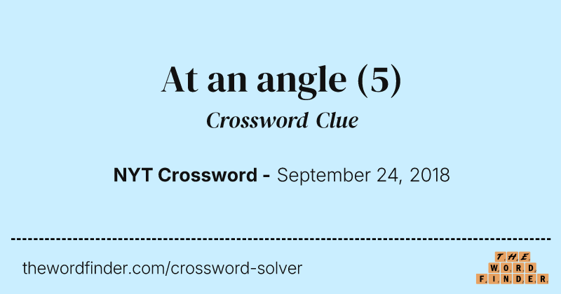 At an angle crossword clue image