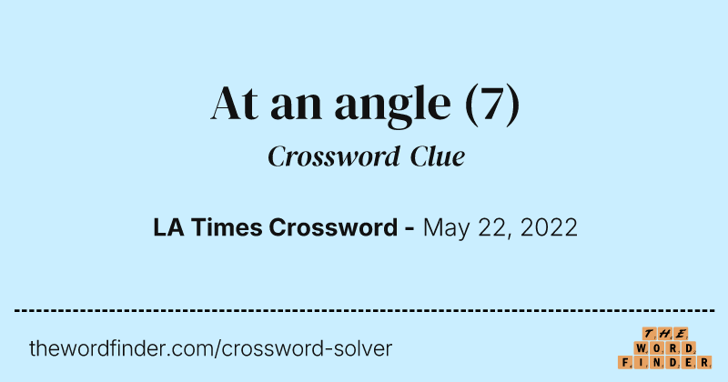 At an angle crossword clue image