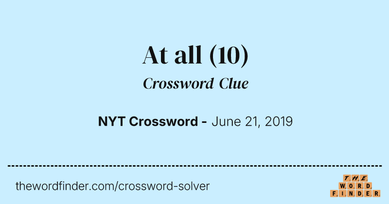 At all crossword clue image