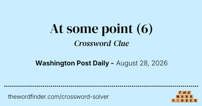 At some point crossword clue image