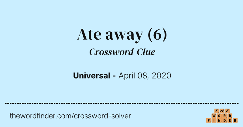 Ate away crossword clue image